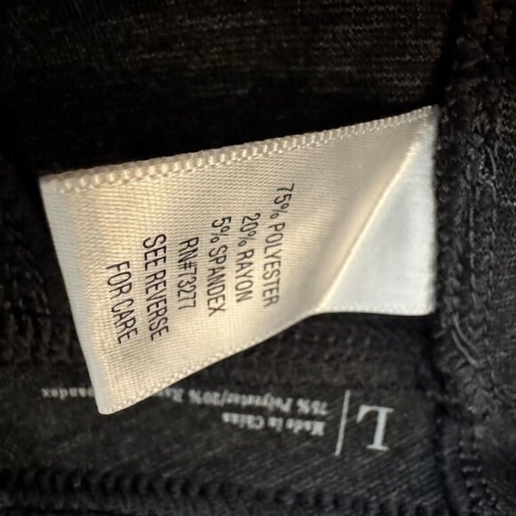 VERA WANG Simply Vera Ponte Knit Leggings with Seams, Grey, Women's Large - Picture 8 of 9